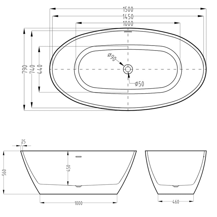 EGG PLUS ONE PIECE FREESTANDING BATHTUB