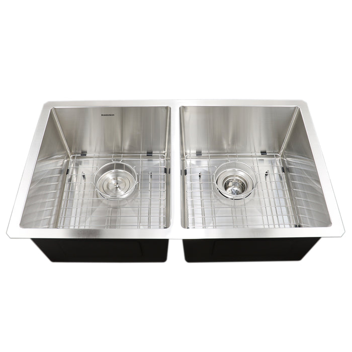 31" MISSION UNDERMOUNT KITCHEN SINK-18G DOUBLE BOWL