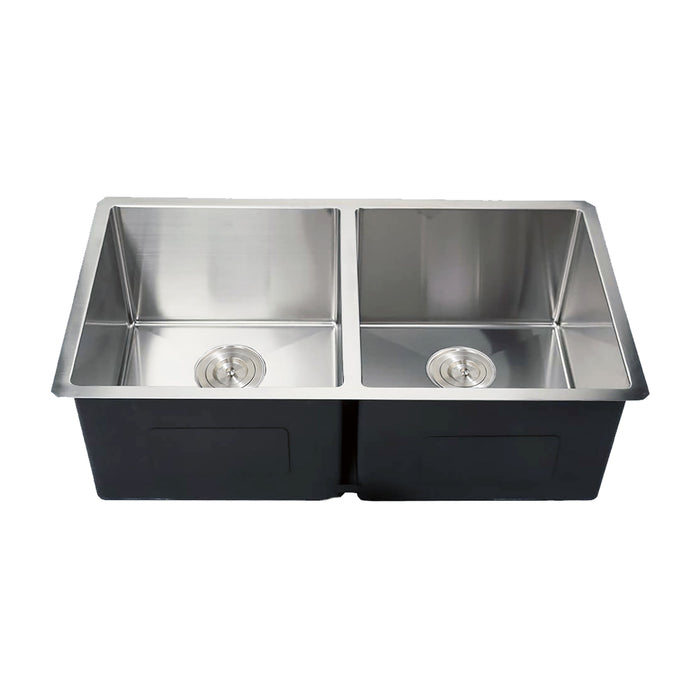 33" MISSION UNDERMOUNT KITCHEN SINK-16G DOUBLE BOWLS