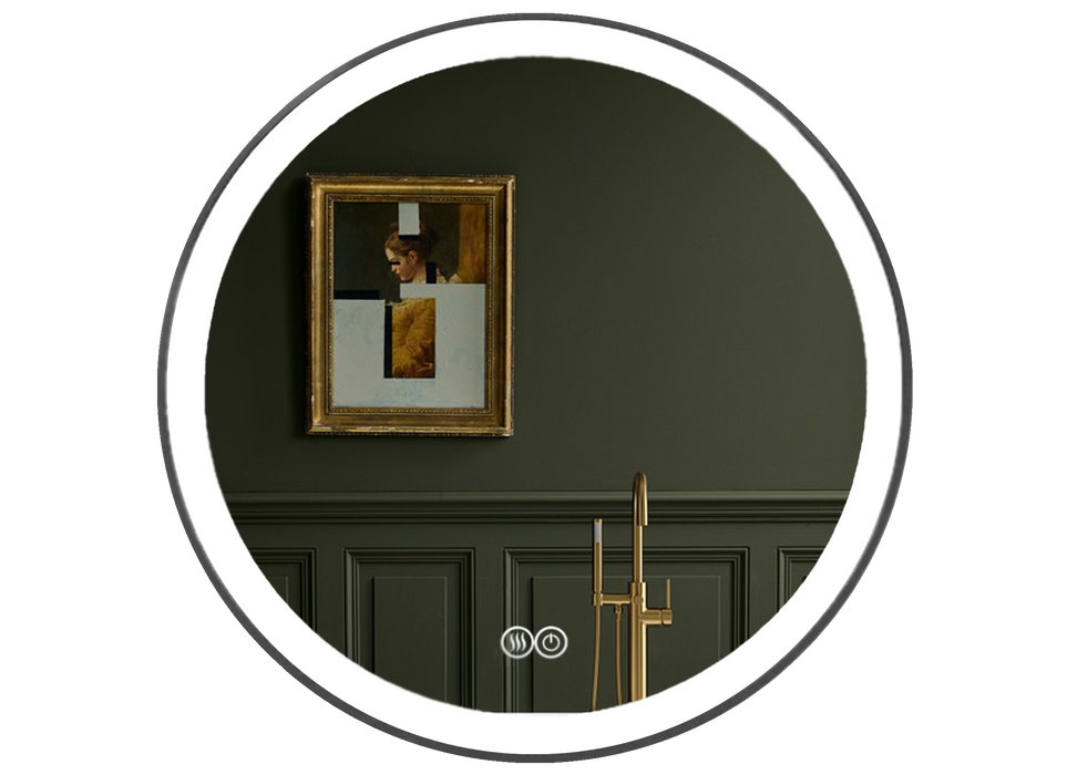 INFINITY ROUND FRAMED BATHROOM LED VANITY MIRROR