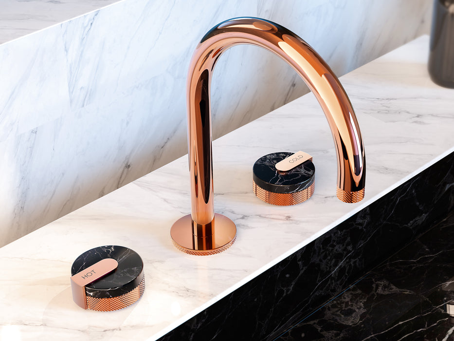 MARMO Three Holes Widespread Bathroom Faucet