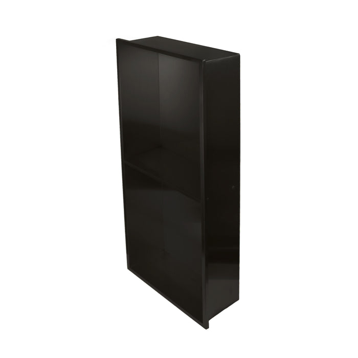 Shower Niche Matte Black Color Bathroom Corner Shelf Solid SUS304