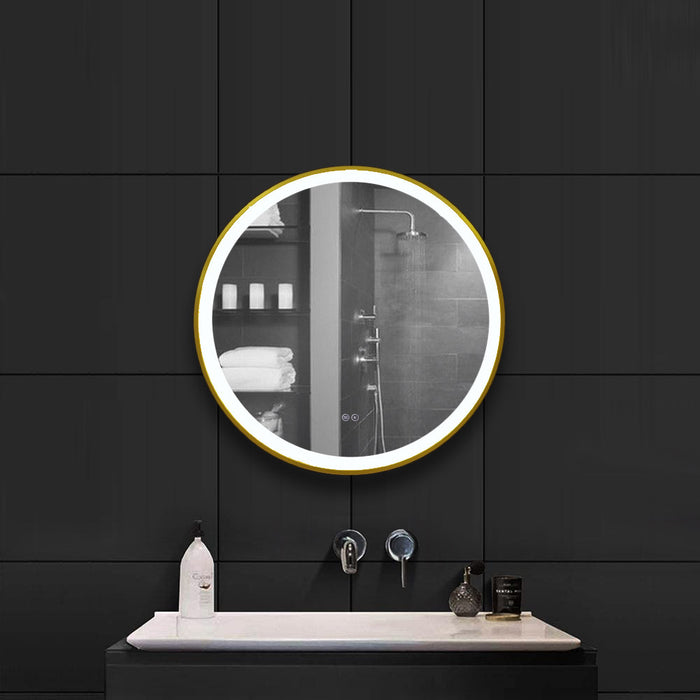 INFINITY ROUND FRAMED BATHROOM LED VANITY MIRROR