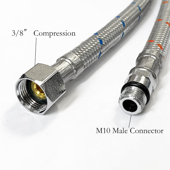 3/8" Female Compression Thread x M10 Male Connector