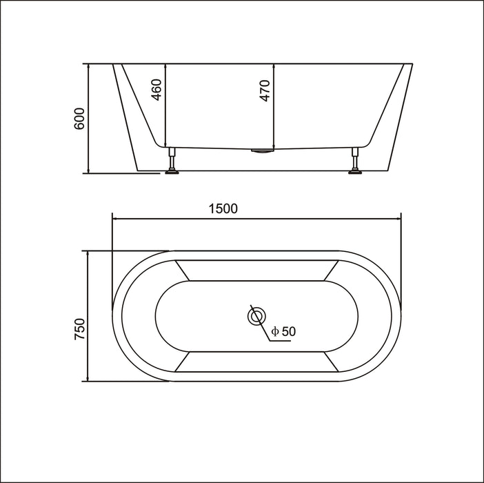 ALLURE One Piece Freestanding Bathtub