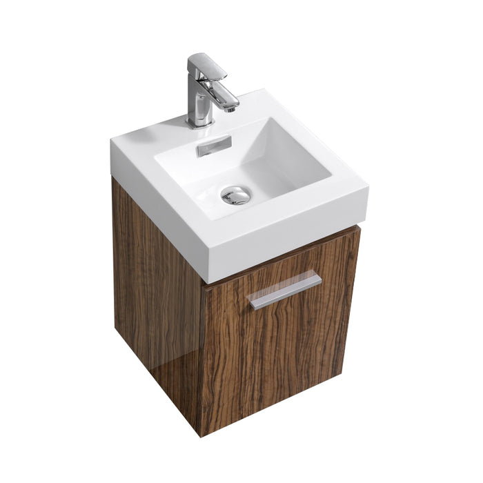 BLISS 16″ WALL MOUNT MODERN BATHROOM VANITY