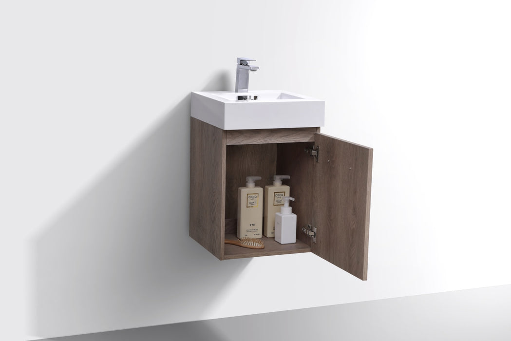 BLISS 16″ WALL MOUNT MODERN BATHROOM VANITY