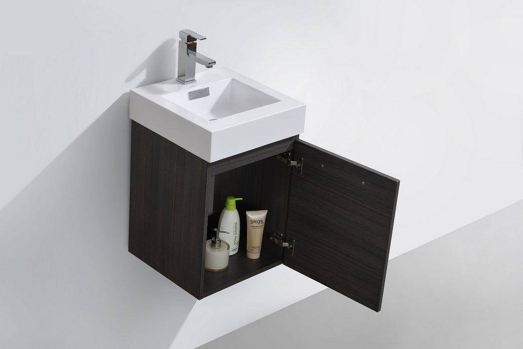 BLISS 16″ WALL MOUNT MODERN BATHROOM VANITY