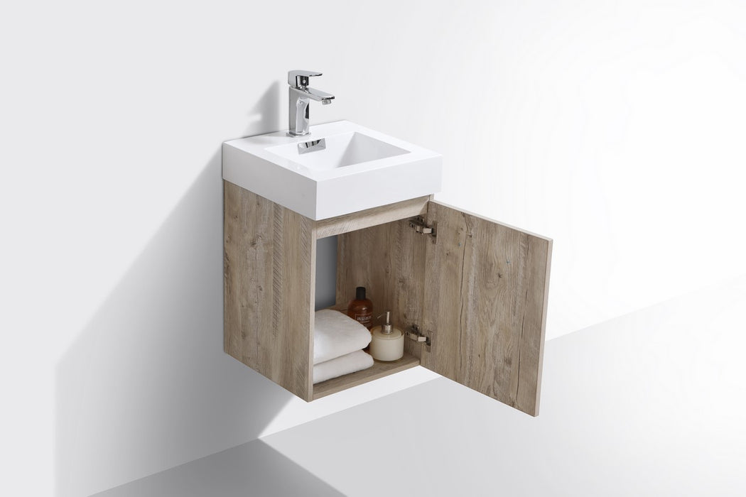 BLISS 16″ WALL MOUNT MODERN BATHROOM VANITY