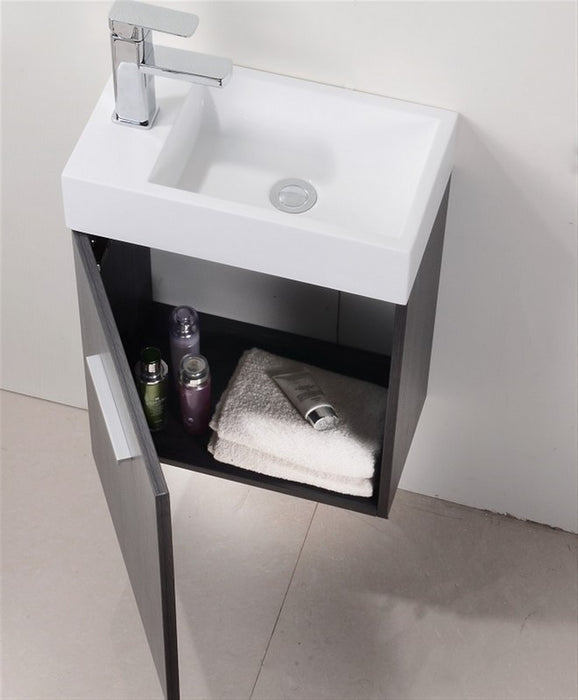 BLISS 18″ WALL MOUNT MODERN BATHROOM VANITY