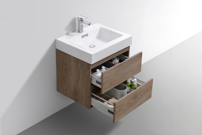 BLISS 24″ WALL MOUNT MODERN BATHROOM VANITY