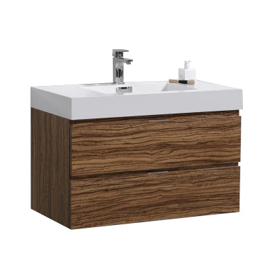 BLISS 36″ WALL MOUNT MODERN BATHROOM VANITY