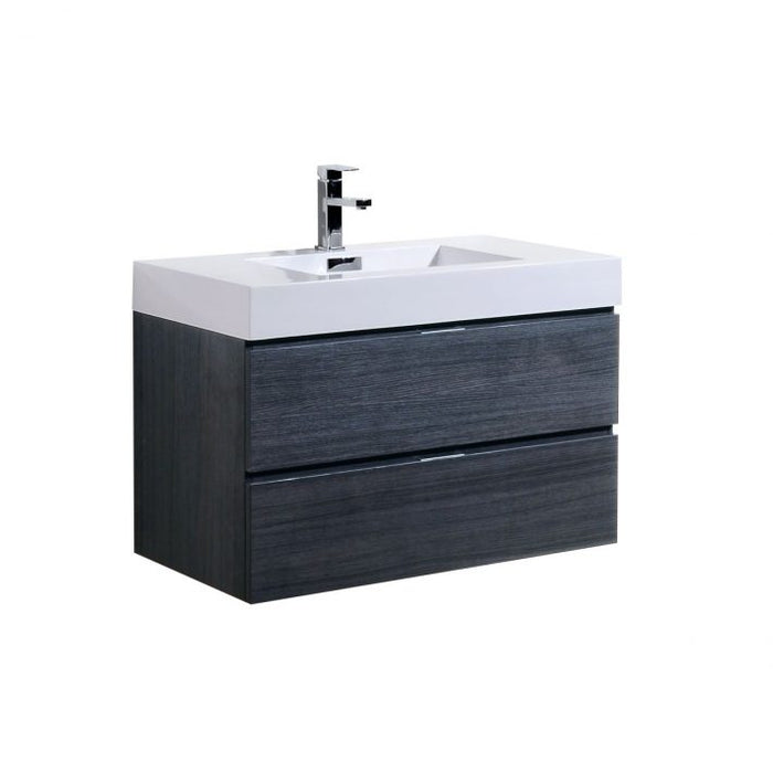 BLISS 36″ WALL MOUNT MODERN BATHROOM VANITY