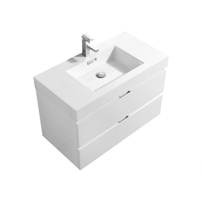 BLISS 36″ WALL MOUNT MODERN BATHROOM VANITY