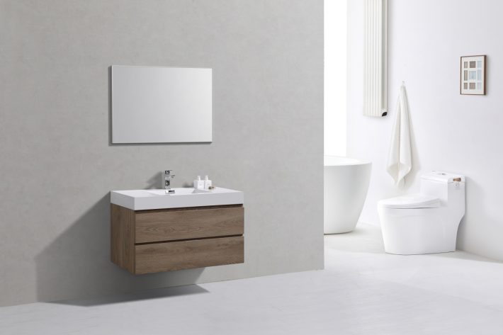 BLISS 40″ WALL MOUNT MODERN BATHROOM VANITY