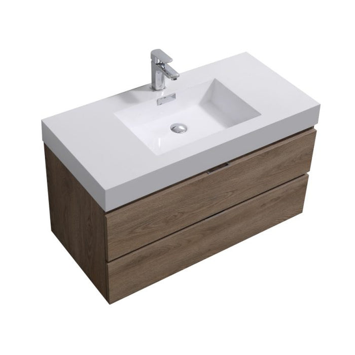 BLISS 40″ WALL MOUNT MODERN BATHROOM VANITY