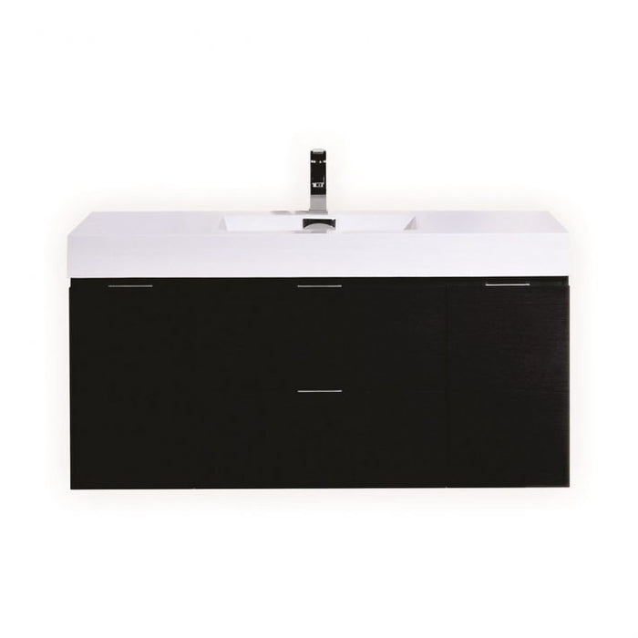 BLISS 48″ WALL MOUNT SINGLE SINK MODERN BATHROOM VANITY