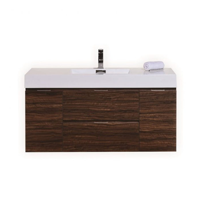 BLISS 48″ WALL MOUNT SINGLE SINK MODERN BATHROOM VANITY