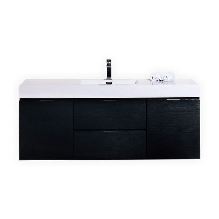 BLISS 60″ WALL MOUNT SINGLE SINK MODERN BATHROOM VANITY