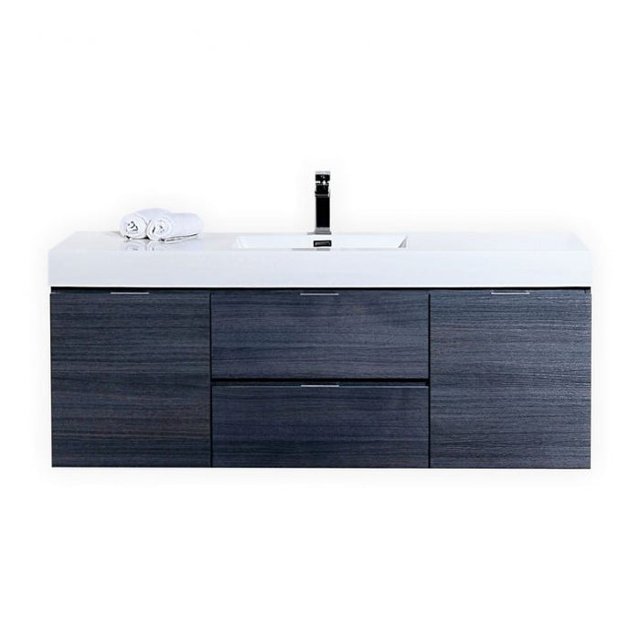 BLISS 60″ WALL MOUNT SINGLE SINK MODERN BATHROOM VANITY