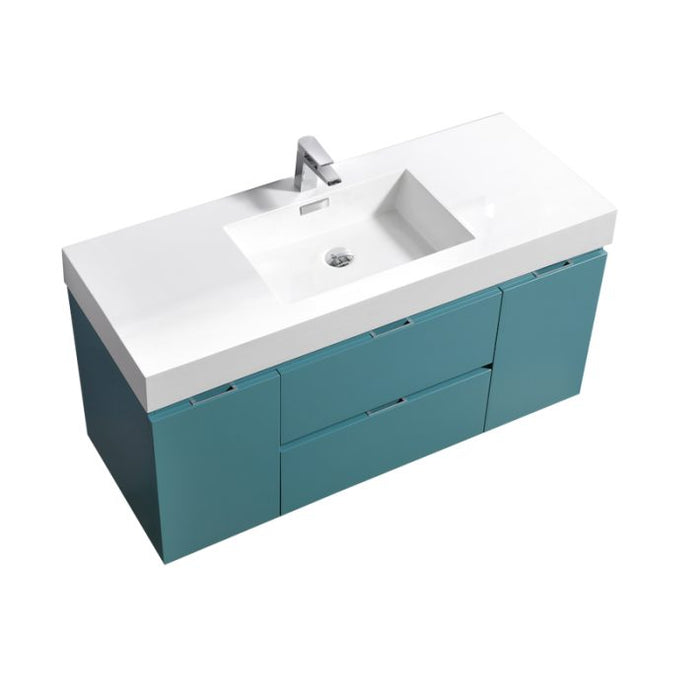 BLISS 60″ WALL MOUNT SINGLE SINK MODERN BATHROOM VANITY