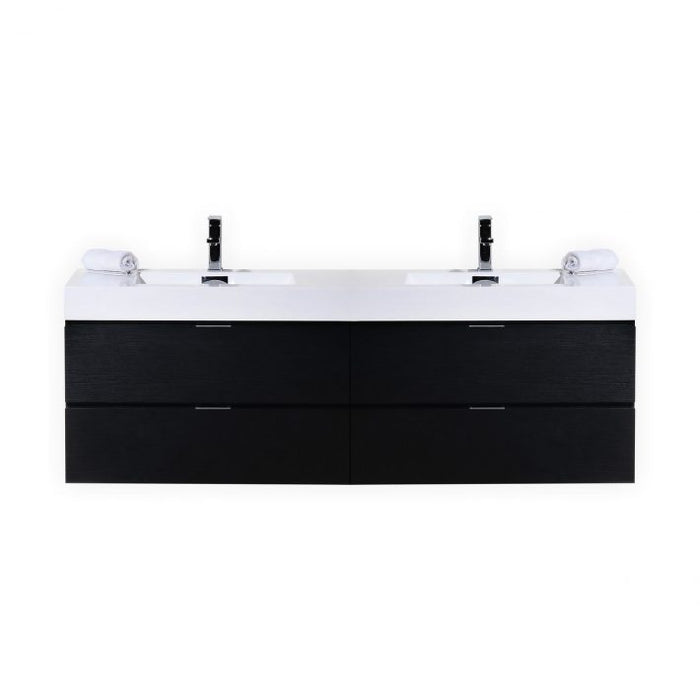 BLISS 80″ WALL MOUNT DOUBLE SINK MODERN BATHROOM VANITY