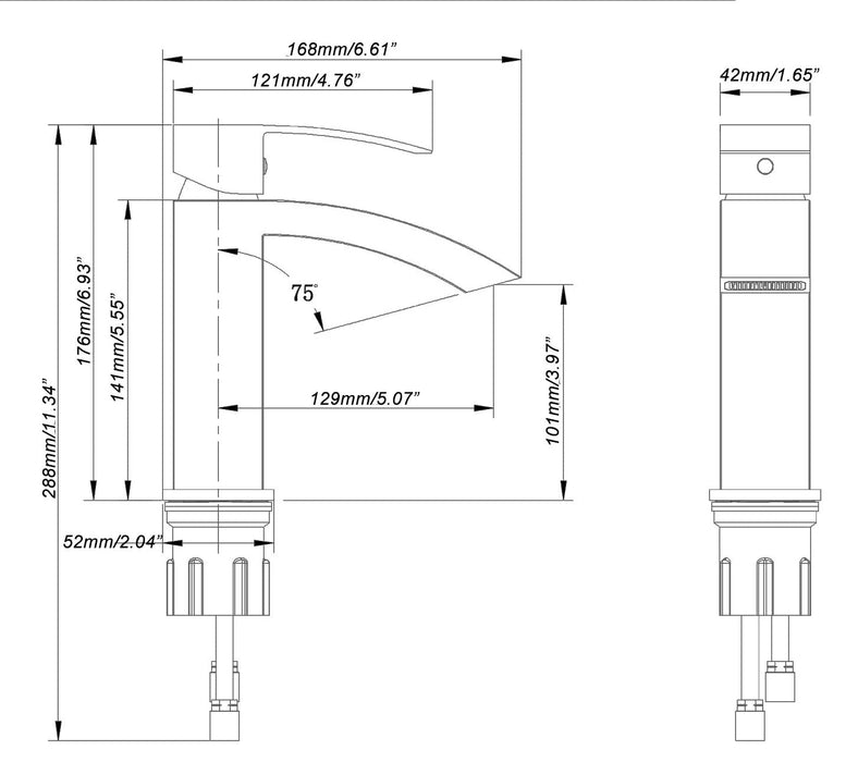 SATRO Single Hole Bathroom Faucet