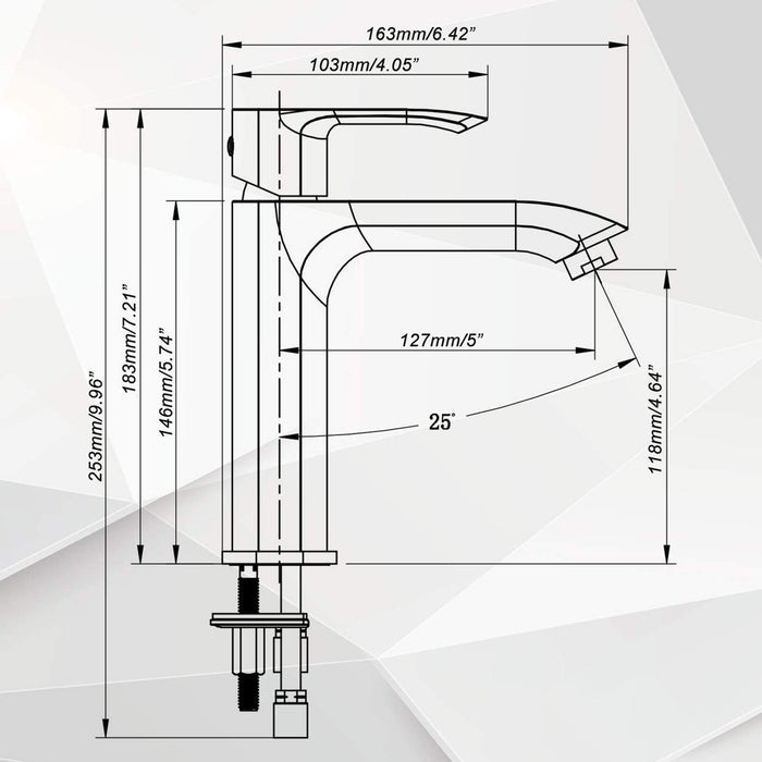 SLIM Single Hole Bathroom Faucet