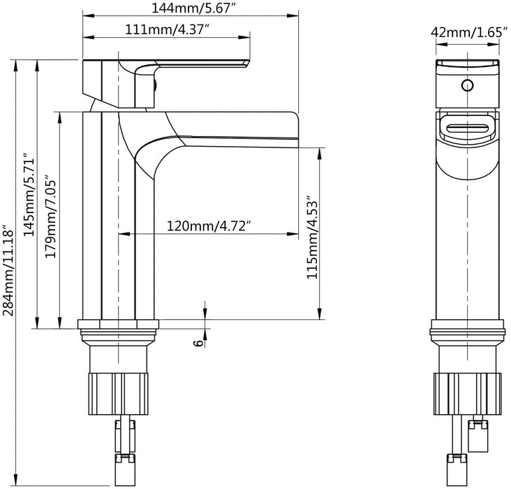 ELLISE Single Hole Bathroom Faucet