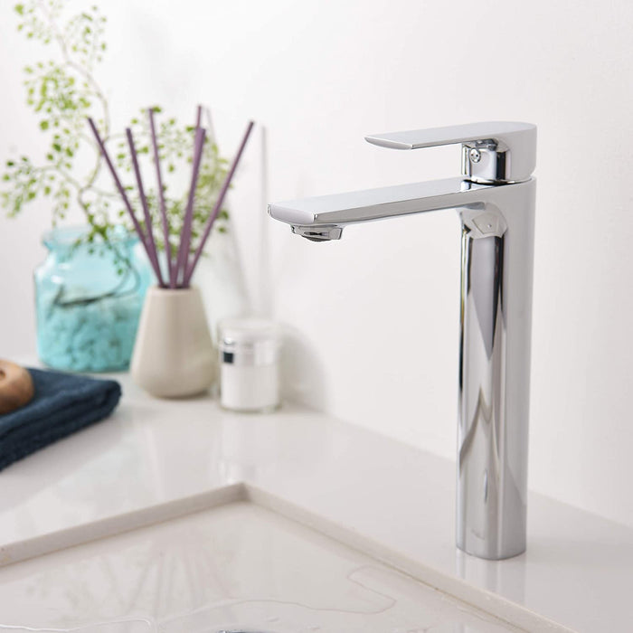 TIMELYSS Single Hole Vessel Sink Bathroom Faucet