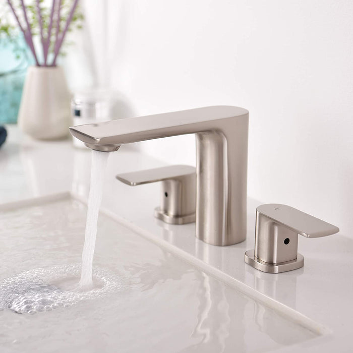 TIMELYSS Three Holes Widespread Bathroom Faucet