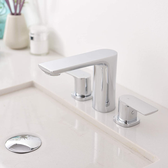 TIMELYSS Three Holes Widespread Bathroom Faucet