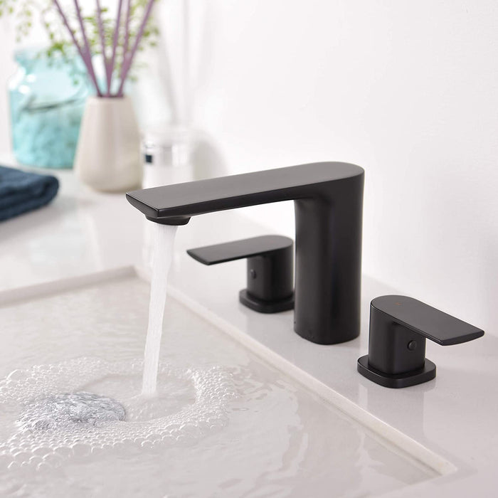 TIMELYSS Three Holes Widespread Bathroom Faucet