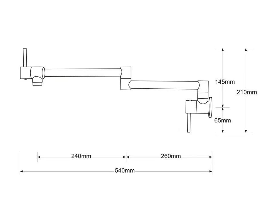 ELEGANTE WALLMOUNT KITCHEN POT FILLER