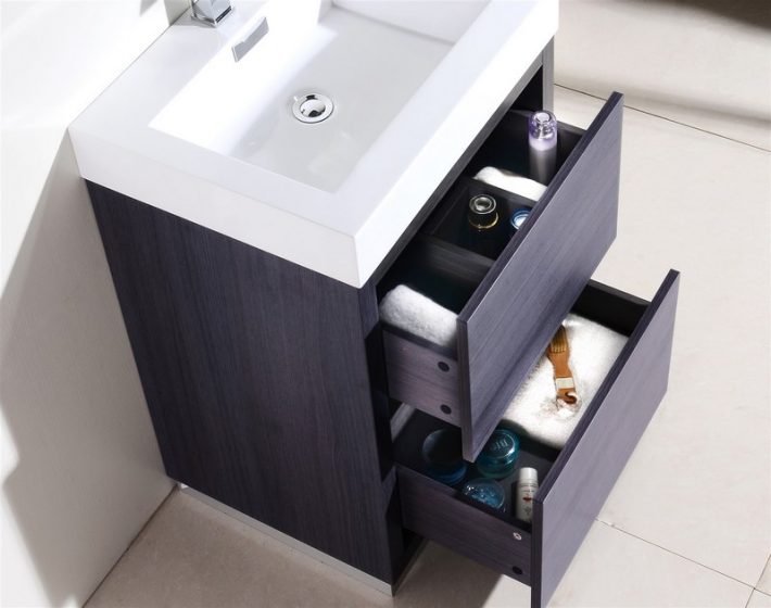 BLISS 24″  FREE STANDING MODERN BATHROOM VANITY