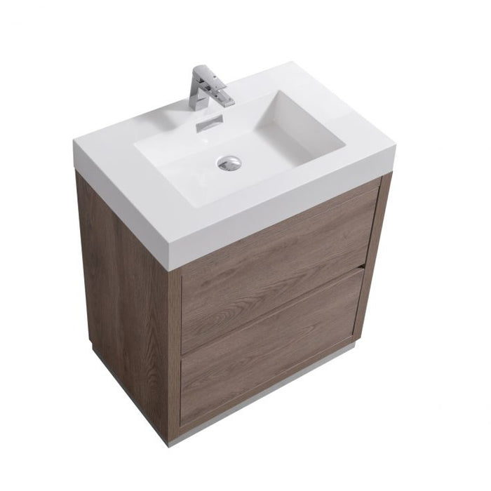 BLISS 30″ FREE STANDING MODERN BATHROOM VANITY