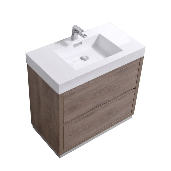 BLISS 40″ FREE STANDING MODERN BATHROOM VANITY