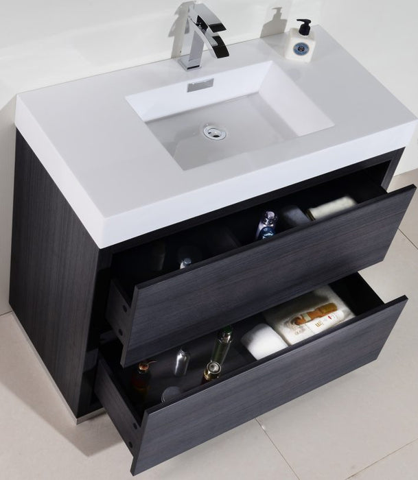 BLISS 40″ FREE STANDING MODERN BATHROOM VANITY