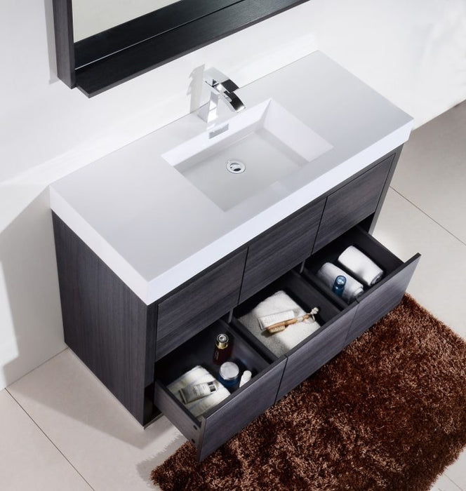 BLISS 48″ FREE STANDING MODERN BATHROOM VANITY