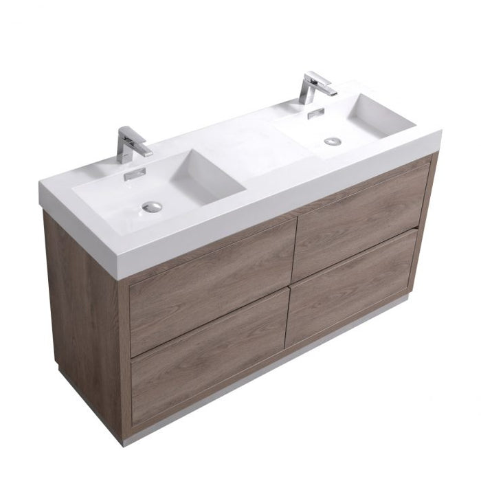 BLISS 60″ FREESTANDING MODERN BATHROOM VANITY