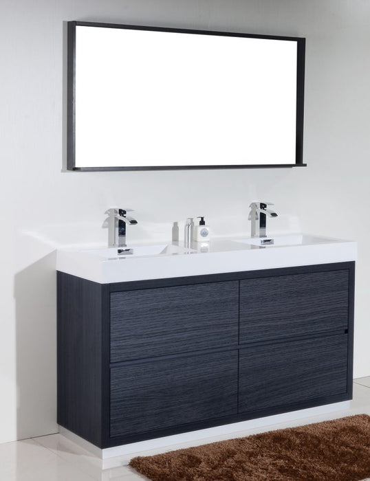 BLISS 60″ FREESTANDING MODERN BATHROOM VANITY