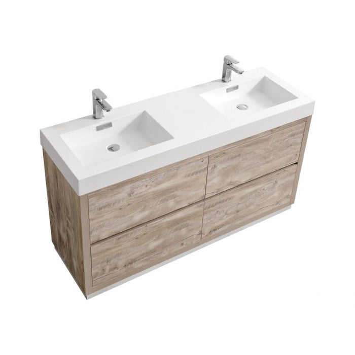 BLISS 60″ FREESTANDING MODERN BATHROOM VANITY