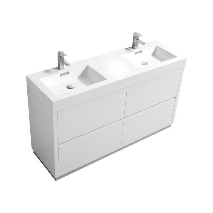 BLISS 60″ FREESTANDING MODERN BATHROOM VANITY