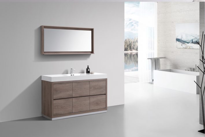 BLISS 60″ SINGLE SINK FREE STANDING MODERN BATHROOM VANITY