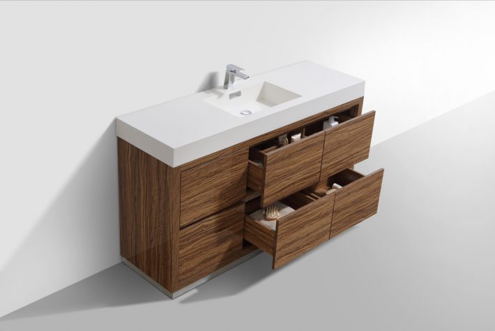 BLISS 60″ SINGLE SINK FREE STANDING MODERN BATHROOM VANITY