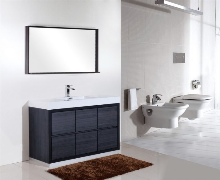 BLISS 60″ SINGLE SINK FREE STANDING MODERN BATHROOM VANITY