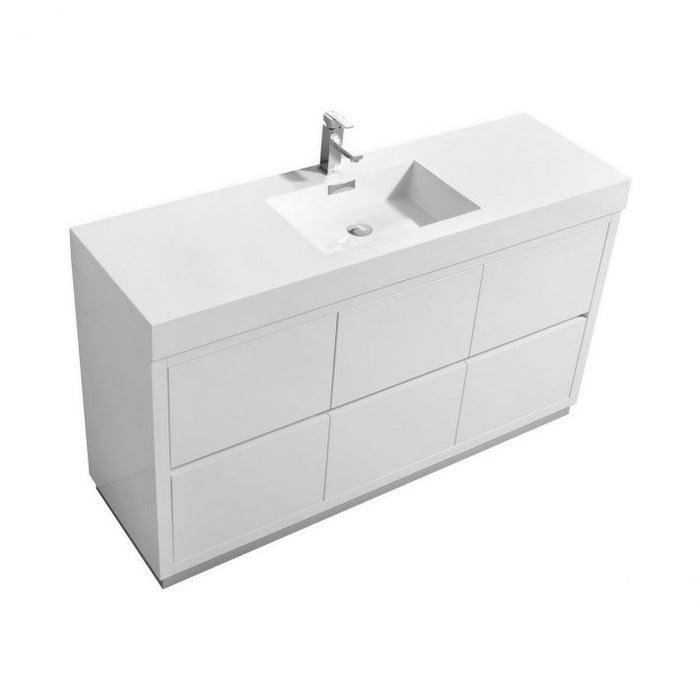 BLISS 60″ SINGLE SINK FREE STANDING MODERN BATHROOM VANITY