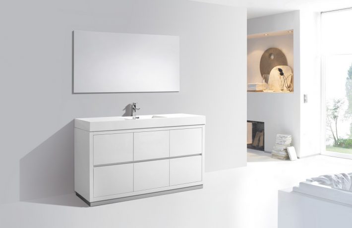 BLISS 60″ SINGLE SINK FREE STANDING MODERN BATHROOM VANITY