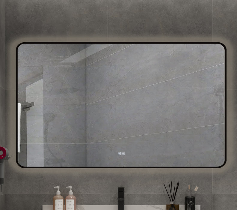 INFINITY RD BACK-LIT FRAMED BATHROOM LED VANITY MIRROR