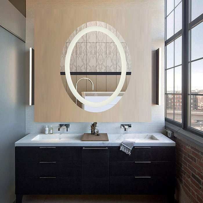 OVAL BATHROOM LED VANITY MIRROR